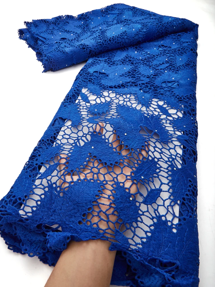 Африканская кружевная ткань высокого качества Водорастворимая Вышивка с