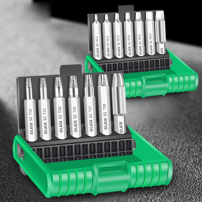 

Экстрактор винтов LAOA S2, легированная сталь, выдвижной винт, звездообразный шестиугольный винт, инструмент для ремонта и разборки плохих винтов