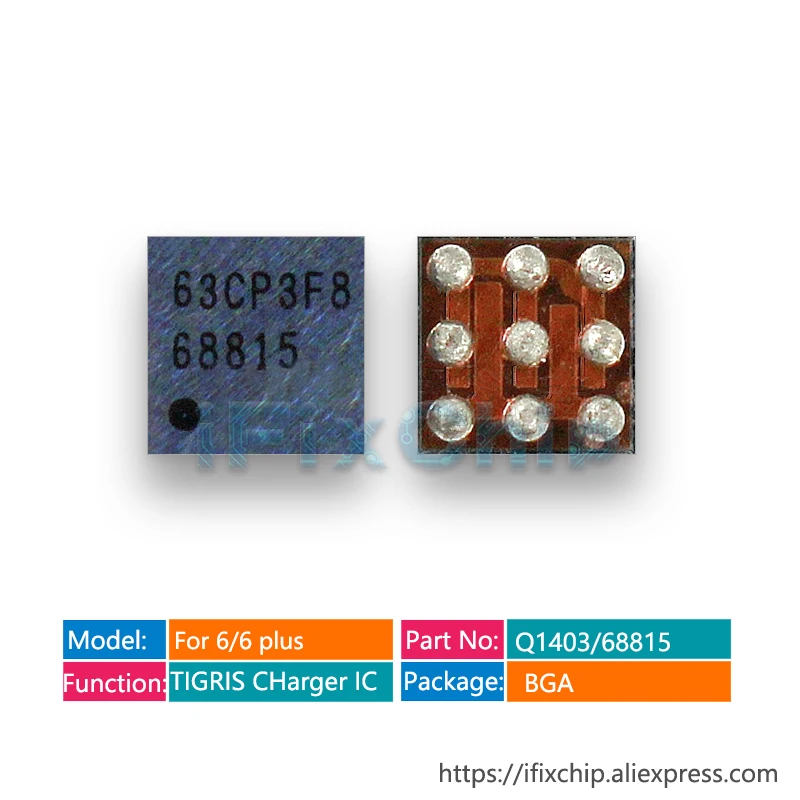 10 шт./лот Q1403 68815 для iPhone 6/ 6 plus CSD68815W15 USB зарядное устройство IC 5S Q4 чип зарядки