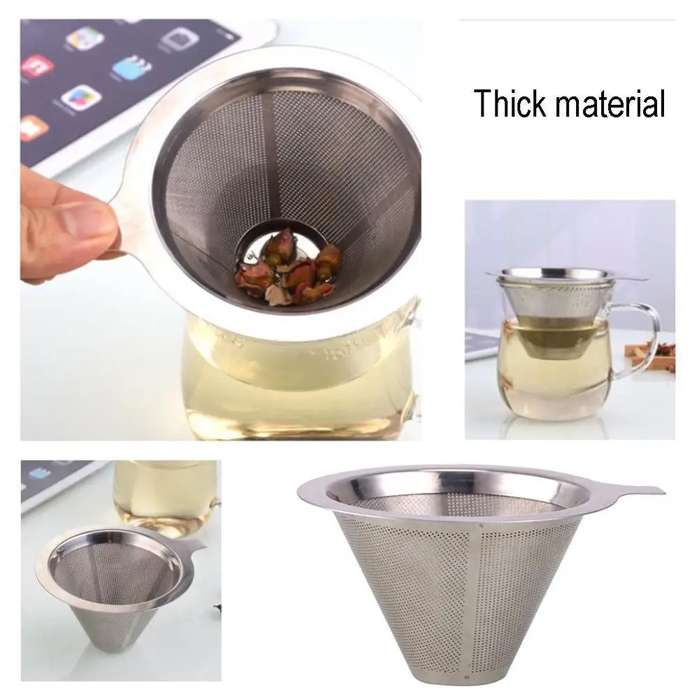 Многоразовые кофейные корзины 304 стальные подставка сетка держатель для кофе с