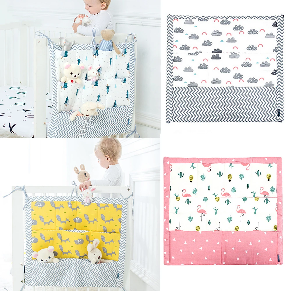 

Baby Bedding Multi-functional Bumpers Safe Sleeping Clothes Stuffs Organizer for Diapers Toys Soft Cot Bed Hanging Storage Bag
