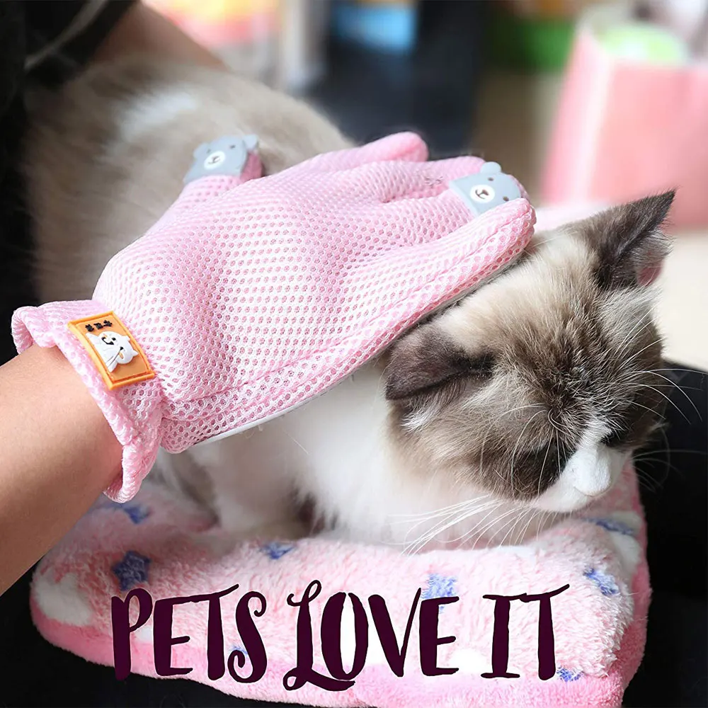 Pet Cat перчатки для собаки уход за домашними животными массажа и купания домашних
