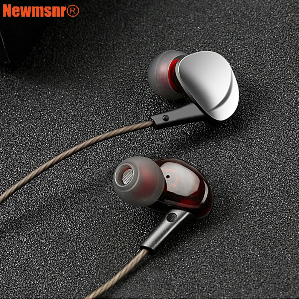 Newmsnr T1 наушники-вкладыши наушники для телефона, 4D HD стерео бас MEMS наушник с микрофоном, Шум снижение Голосовое управление гарнитура