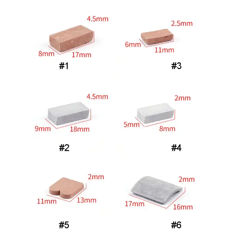 

100/80/70 Pc 1/16 1/35 Miniature Brick Tiles Model DIY Sand Table Manual Wall 19QF