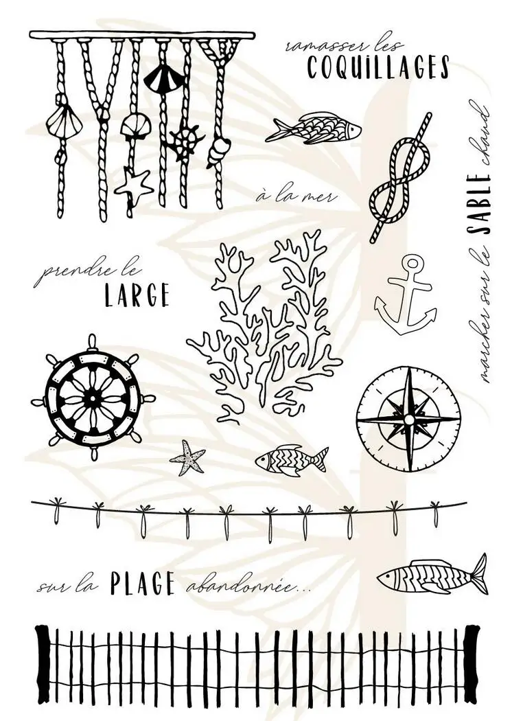 Французский прозрачный штамп прозрачная печать для скрапбукинга сделай