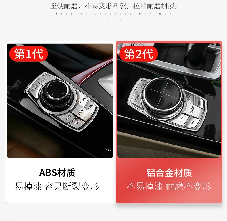 Центр управления мультимедиа клавиш Кнопка Наклейка ABS хром Чехлы для BMW X1 X3 X4 X5 X6