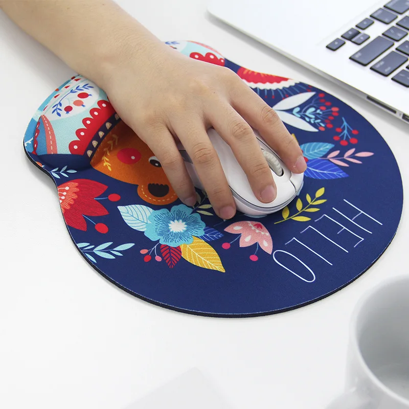 

wrist holder mouse pad Soft memory foam Ergonomic mouse mat with gel wrist support Lycra cloth surface speed verison mousepad