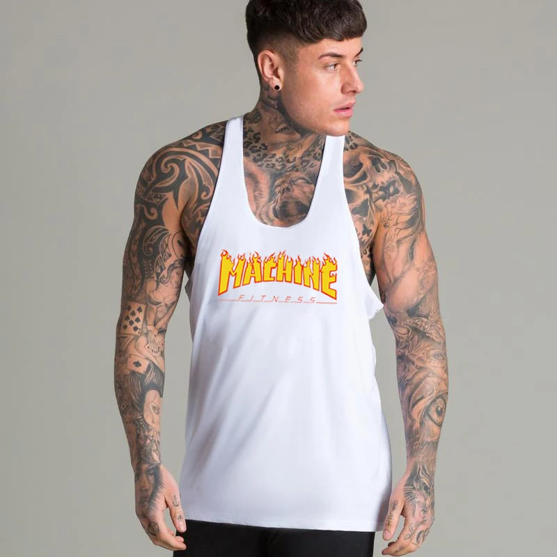 Одежда для бодибилдинга тренировок спортивный жилет майка однотонная хлопковая