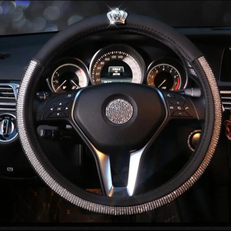 Fashion diamond four seasons ladies man luxury interior car accessories Crown steering wheel cover | Автомобили и мотоциклы