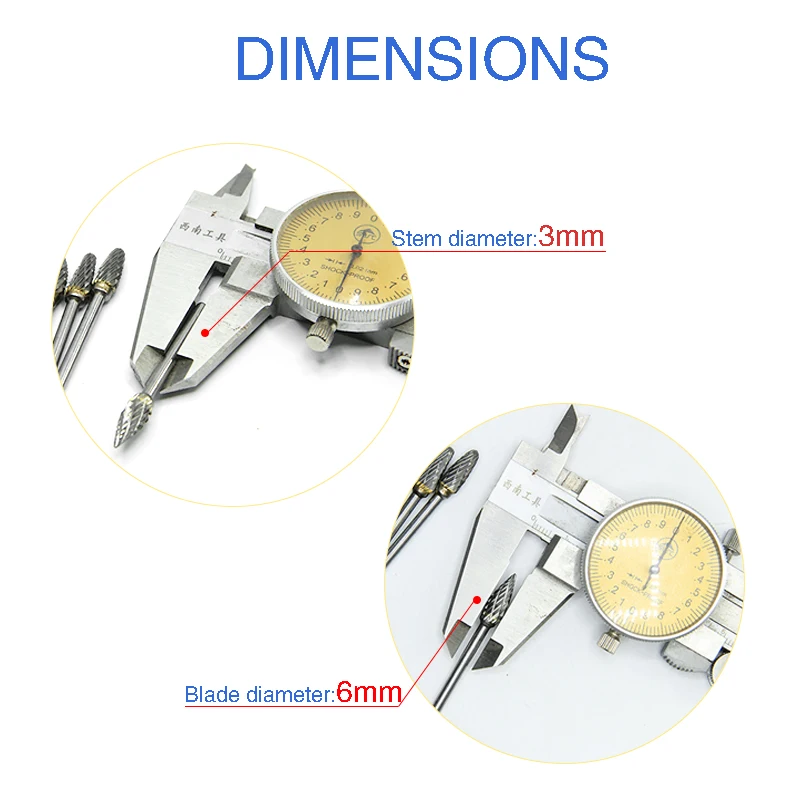 Набор шлифовальных насадок из вольфрамовой стали комплект заусенцев карбида