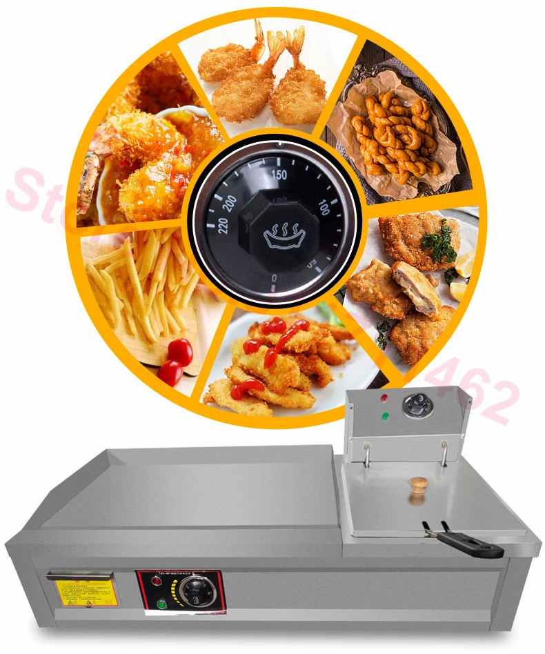 electric griddle frying machine multifunctional teppanyaki grill squid making machine deep fryer free global shipping