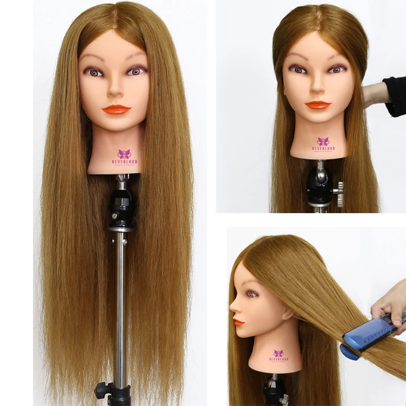 26 &quot27 # 90% настоящие животные Волосы Стайлинг кукла манекен учебная головка для