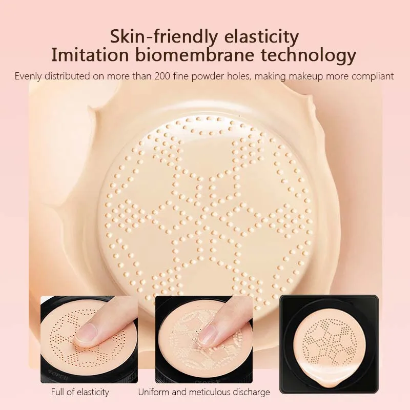 

Beauty BB Air Cushion Foundation Mushroom Head CC Cream Concealer Whitening Makeup Cosmetic Waterproof Brighten Face Base Tools