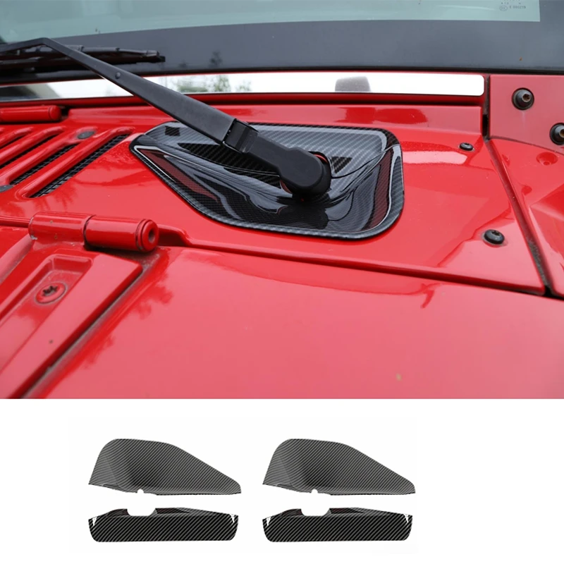 

Front Windshield Rain Wiper Base Decoration Cover Trim for Jeep JK Wrangler 2007-2017 Car Accessories