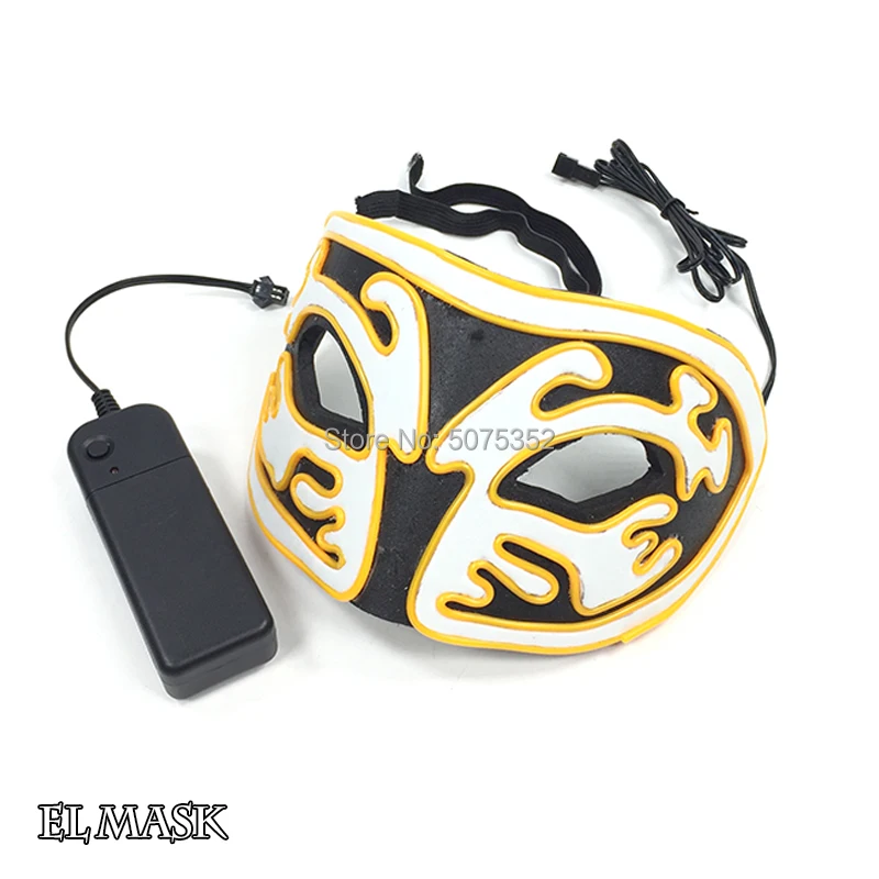 Мягкая светящаяся маска из ЭВА Танцевальная Маска на пол лица для диджея