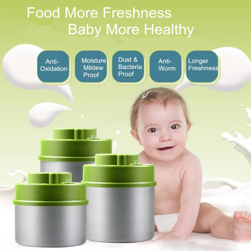 Вакуумный Герметичный контейнер из нержавеющей стали вакуумная пищевая банка