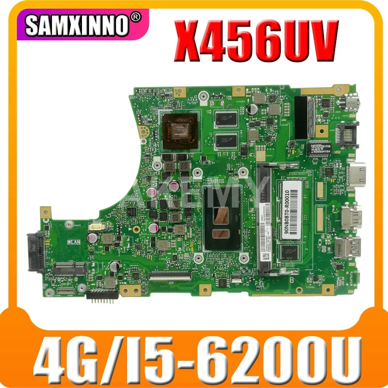 

Для ASUS X456UJ X456UVK X456UB F456U X456UV материнская плата ноутбука X456UQK Mianboard DDR4-4GB-RAM i5-6th gen CPU