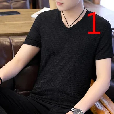 

2021Summer men's cotton loose t-shirt printed half-sleeved shirt