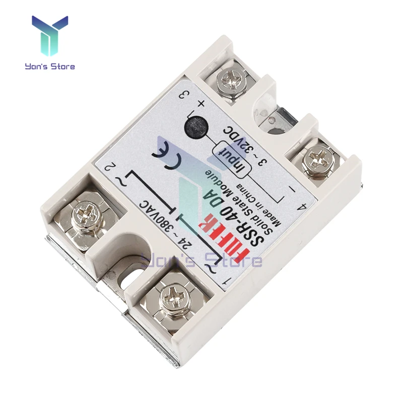 DC-AC твердотельное реле модуль переключателя SSR-10/25/40/50/60/75/100DA Однофазное
