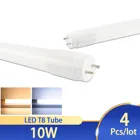 Светодиодная трубка GreenEye 4 шт.лот T8 10 Вт 60 см SMD2835 220 В, теплое, холодное, белое, красное, синее, зеленое, розовое, 2 фута, молочное покрытие, лампа-трубка