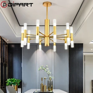 Designer Black Gold Modern Fashion  Led Ceiling Art Deco Suspended  Chandelier Light Lamp for Kitchen Living Room Loft Bedroom