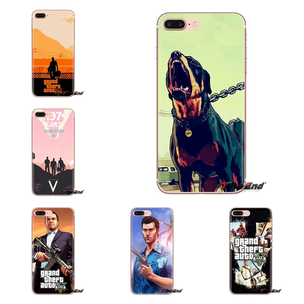 Прозрачный мягкий чехол для Xiaomi Redmi 4A S2 Note 3 3S 4 4X 5 Plus 6 7 6A Pro Pocophone F1 Grand Theft Auto V GTA