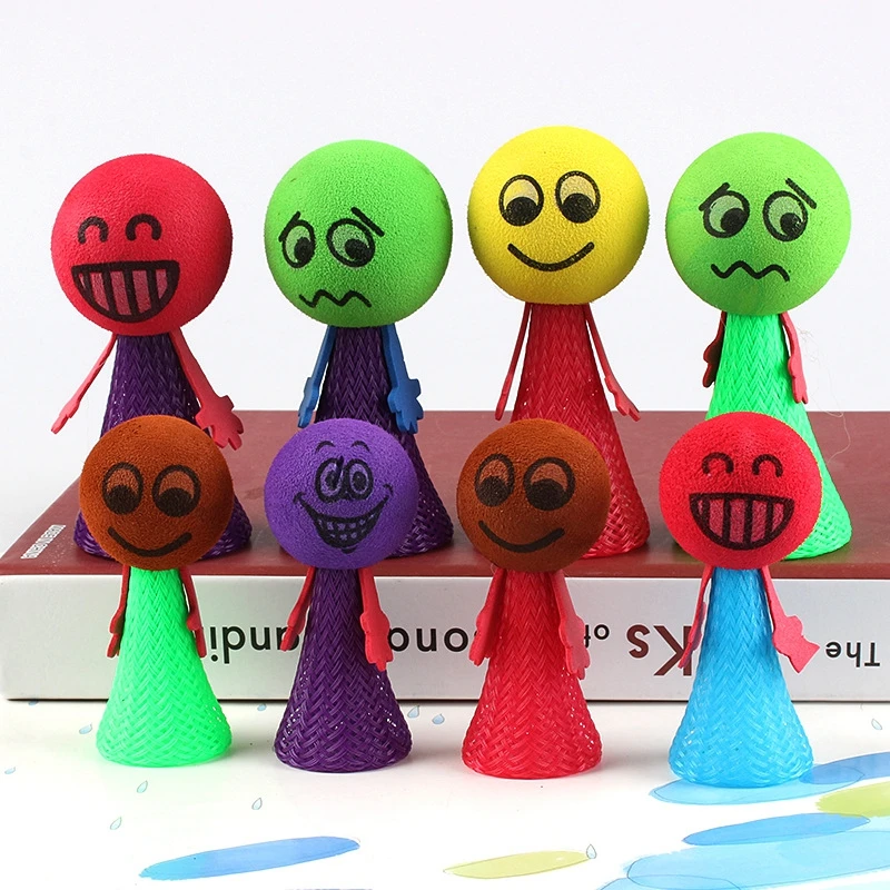 10 шт. прыгающий шар игрушки подарки выражения сжимаемая хип-хоп прыгающая кукла