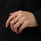 Женское кольцо в стиле панк, серебряное кольцо со звеньями