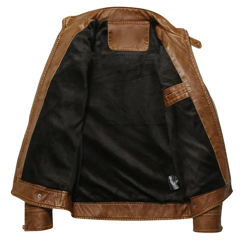 Новые трендовые мужские Куртки из искусственной кожи размер M-3XL высокое качество