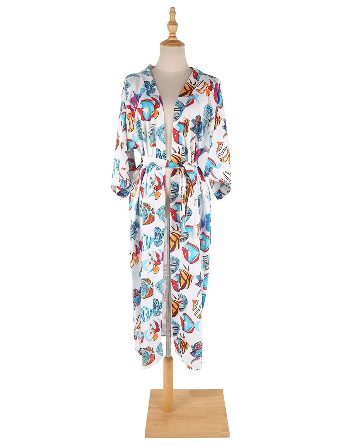 

Bohemian Printed Kaftan Women Beachwear Tunic Beach Cover up Saida de Praia Swimsuit Bikini Cover-ups Pareo Sarong