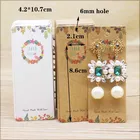 Новый DIY 50 шт 4,2*10,7 см длиннее спасибо цветок упаковка для серег карты Красочные Животные Печать падение упаковка для серег карты