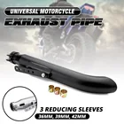 Наконечник выхлопной трубы мотоцикла, 12 шт., универсальный, хромированный, черный, для HondaYamahaSuzuki