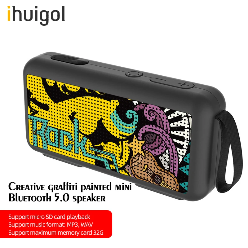 

ihuigol Wireless Bluetooth Speaker Portable Waterproof 3D Stereo Music 360 Degree Surround Built-in Mic Support Micro SD TF Card