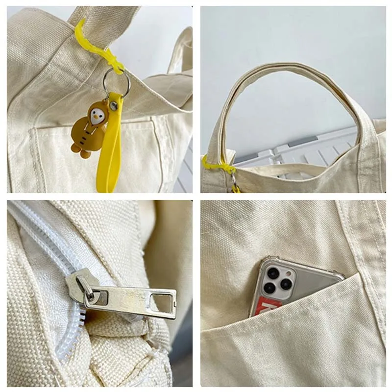 

New Shoulder Bag High Capacity Canvas Crossbody Bags Luxury Female Handbag Fashion Trend Tote Bags High Quality Phone Pack Purse
