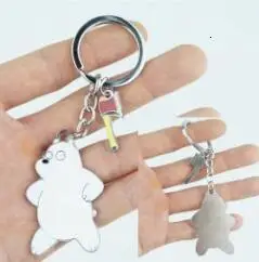 Ice bear Keyring Милый Мы Голые Медведи брелок Брелоки кулоны серии животных брелок Подвеска фигурка брелка для ключей подвеска игрушки - Цвет: Ice bear Keyring