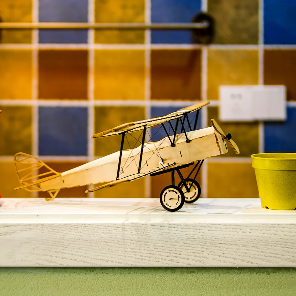 VX10 1/18 Tiger Moth 400mm Wingspan Wooden Static Airplane Model Craft Wood Furnishing Gift for Children and Adults | Игрушки и хобби