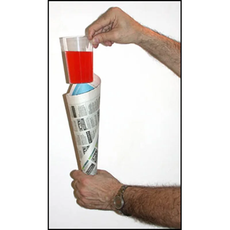 Comedy Glass in Paper Cone Волшебные трюки маг сценические иллюзии трюк реквизит аксессуары