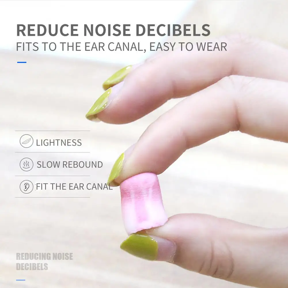 4 пары мягкая форма защита от шума звукоизоляция затычки для ушей сна путешествий