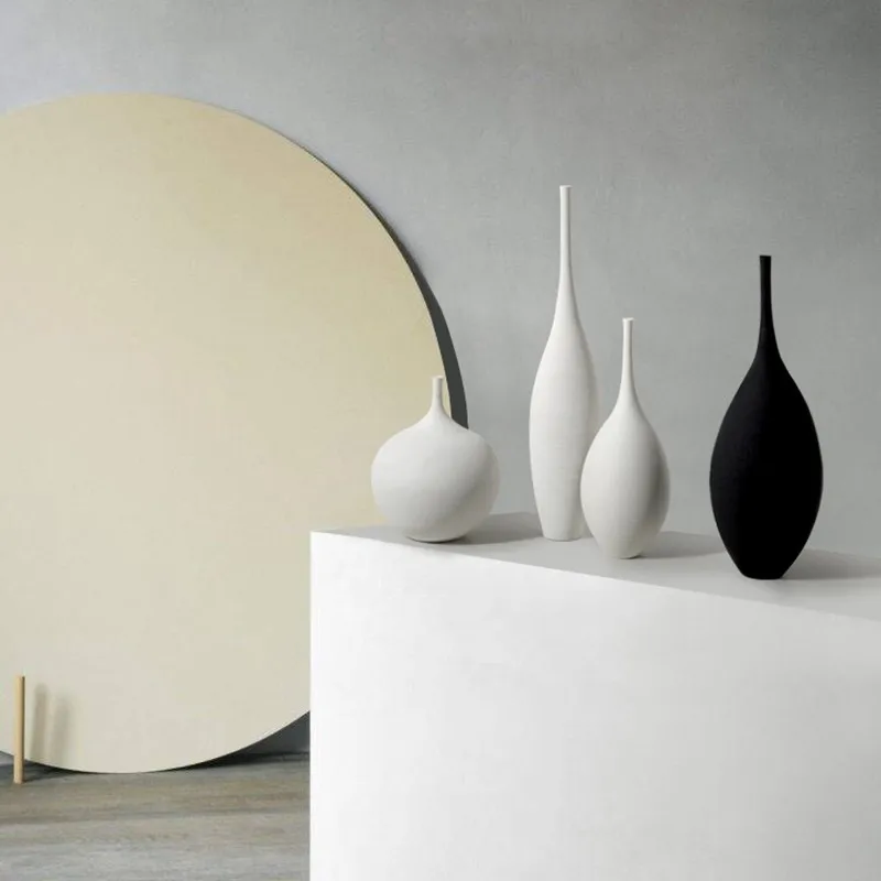 

Modern Zen Porcelain Vase Ceramic Flower Pot Living Room Home Decoration Office Interial Nordic Decor Ornaments Crafts