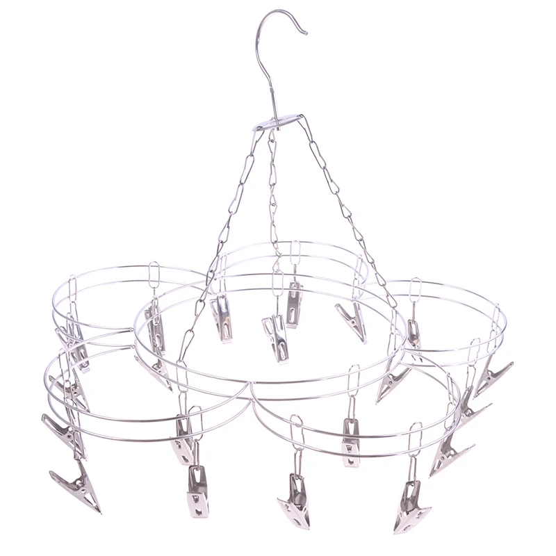 

15/20 Clothes Drying Hanger Clip Aluminum Metal Sock Underwear Clothes Clip Outdoor Airer Dryer Stainless Square Wire Clips Rack
