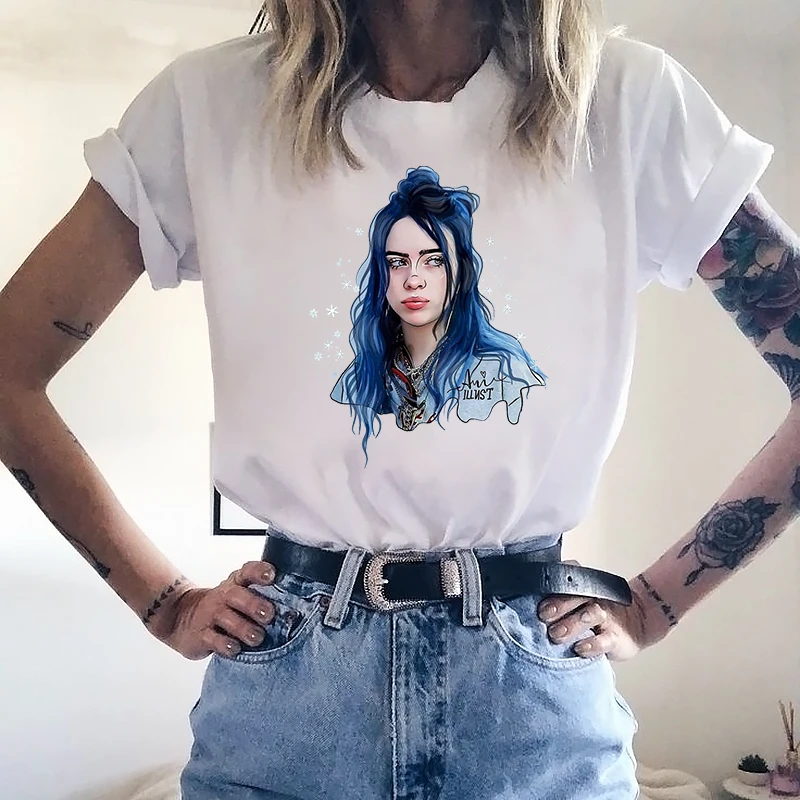 Новинка Billie Eilish белая футболка Черная Мужская футболка Titanfall BE Logo Print Модальные Мягкие Летние топы с коротким рукавом Homme - Цвет: 2