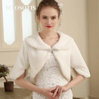 elegant bolero women etole mariage winter wedding cape lady bridal jacket