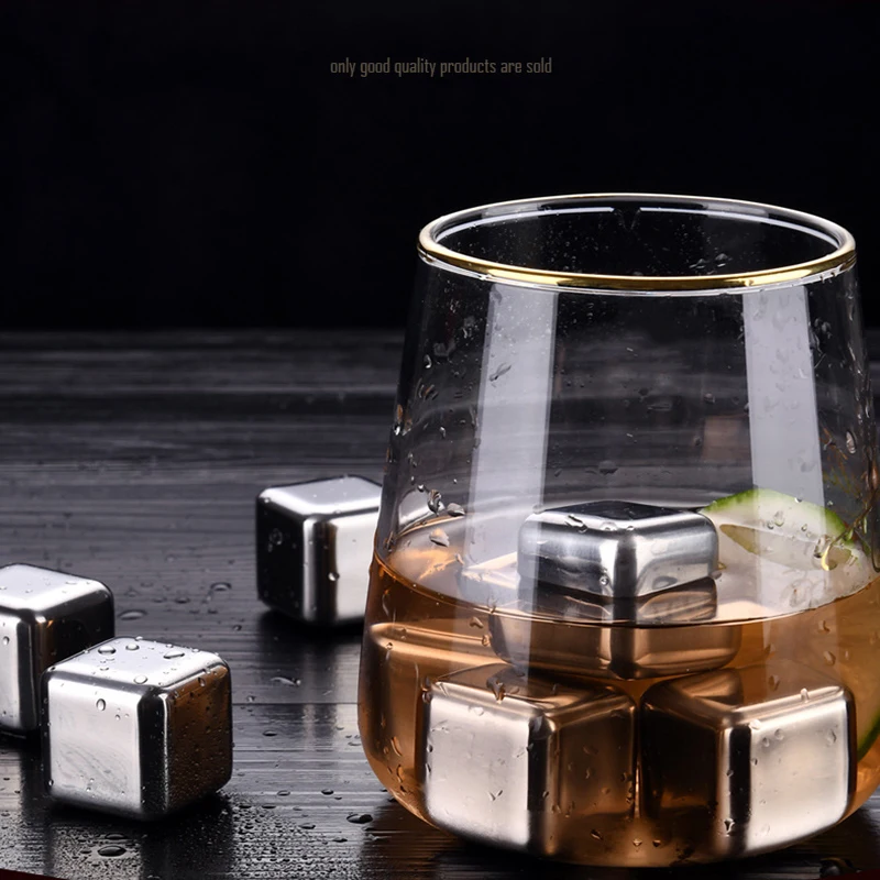 Кубики из нержавеющей стали для охлаждения виски многоразовые охлаждающие камни