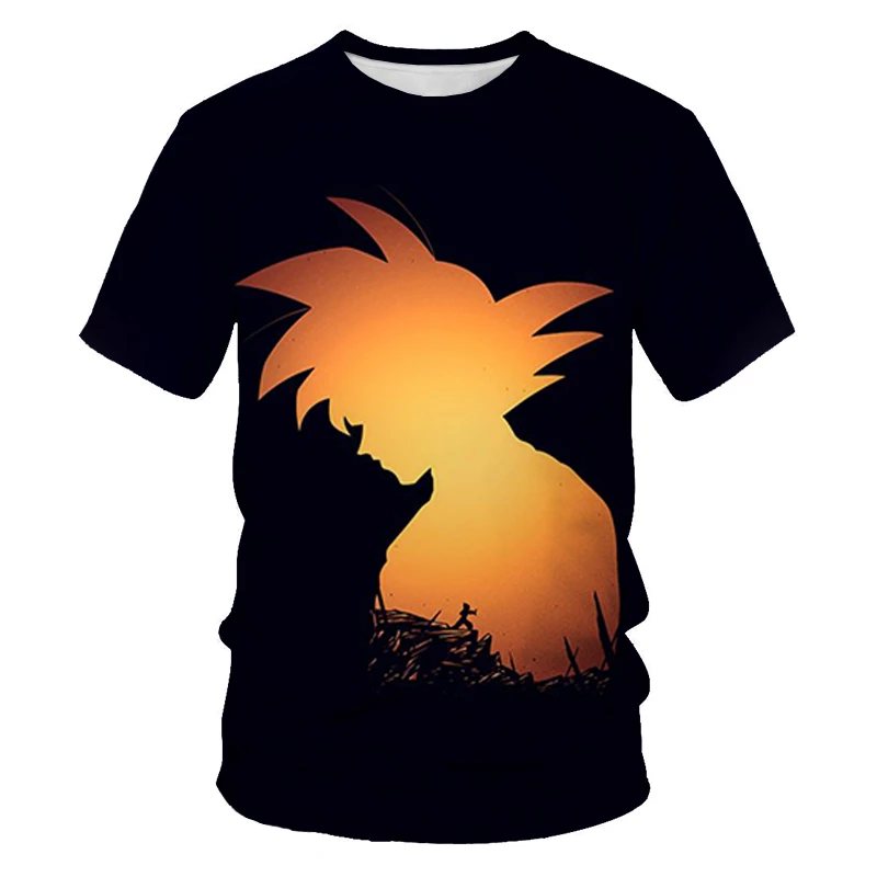 

Japanese cartoon 3D printing short-sleeved anime O-neck female T-shirt soft texture Harajuku cartoon plus size T-shirt for men