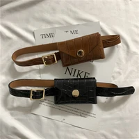 womens fashion womens waist belt pu leather belt simple womens small mobile phone bag young waist accessories