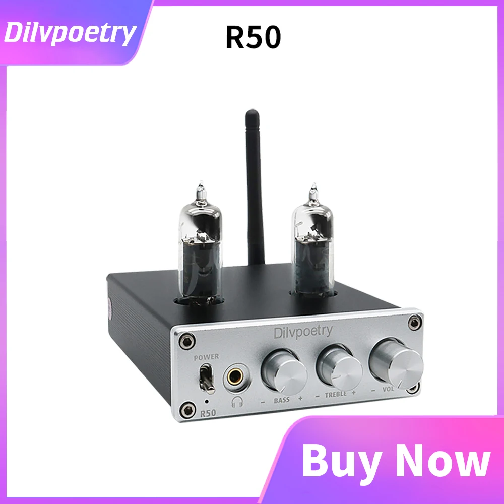 Hi Fi мини усилитель мощности dilvpoet R50 TPA3116D2 HiFi стерео для наушников Bluetooth 4 2 приемник
