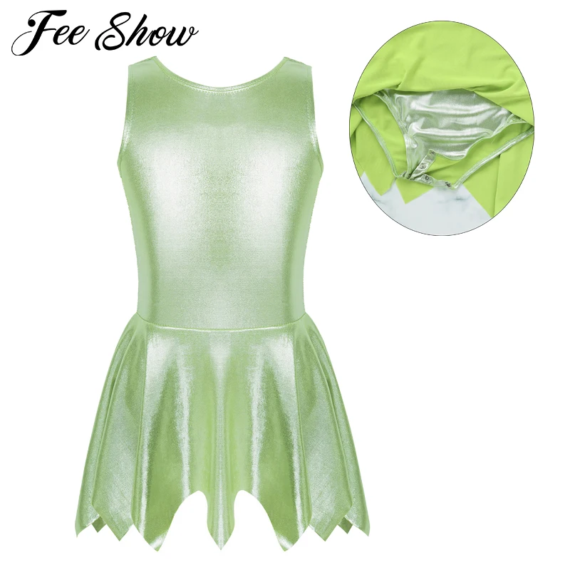 Infant Baby Girls Ballet Dress Fairy Dancewear Costume Sleeveless Glossy Leotard for Halloween Cosplay Party Up | Детская одежда и
