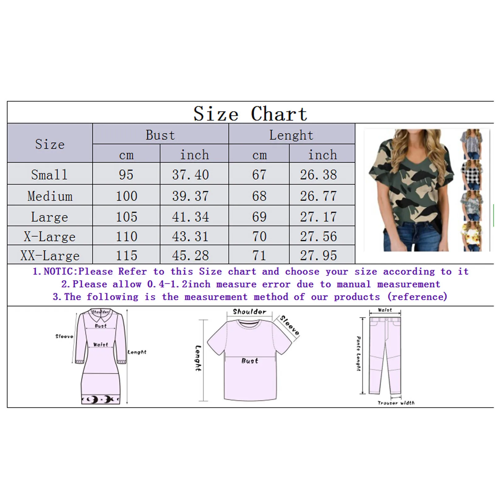 

Women's Summer New T-Shirt Tops Fashion Casual Loose V-Neck Printed T-Shirt Top Blouse 2021