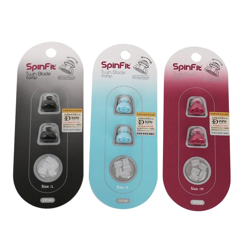 DUNU SpinFit CP220/CP230/CP240 наушники-вкладыши патентованный силиконовый наушник 1 пара