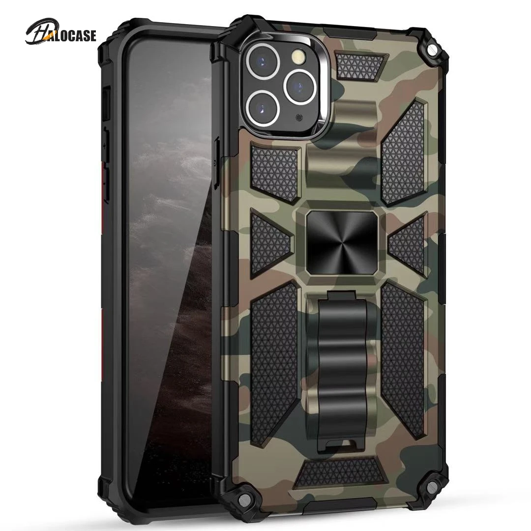 

Funda Case for iPhone 12 Pro Max 12 Mini XS Max XR 7 8 Plus Camouflage Armor Coque Shockproof ProtectivePhone Case Cover Capa